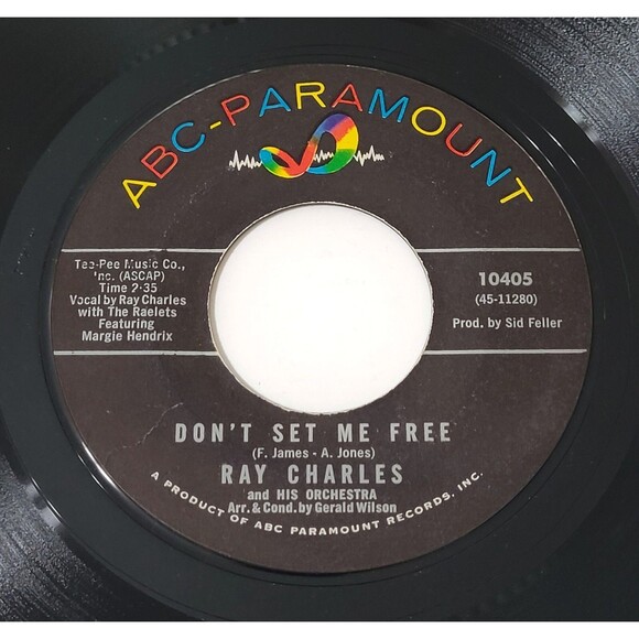 Ray Charles Don't Set Me Free / The Brightest Smile In Town 45 RPM VG+ Soul '63 - Picture 1 of 4